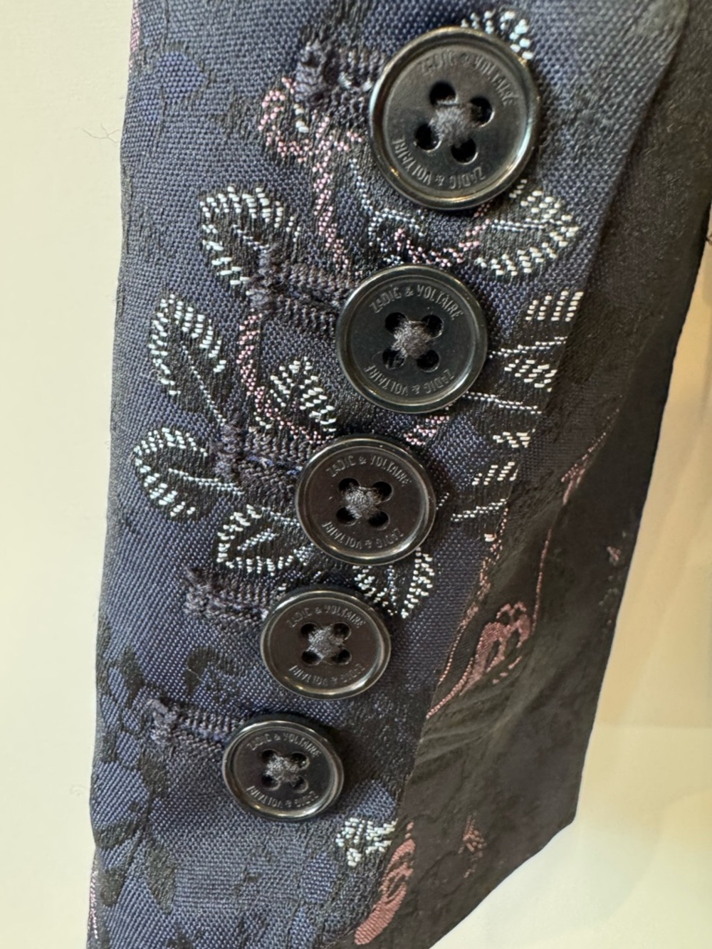 Zadig & Voltaire Victor Tattoo-Print Blazer size 38 FR OR us 6 skull skeleton - Picture 8 of 12